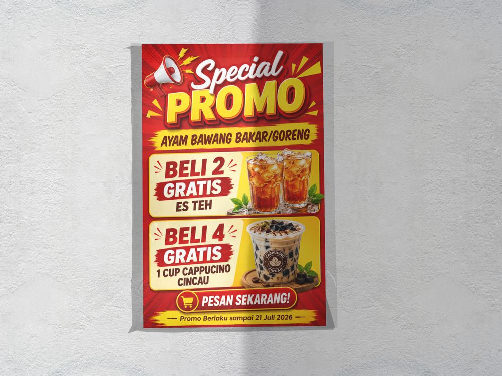 Poster promo cetakan Arza Grafika